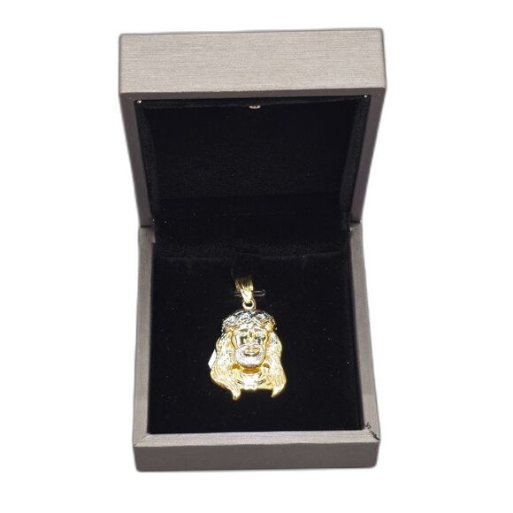 10KT 2 TONE GOLD 3.5G HOLLOW JESUS BUST CHARM (147550-2)